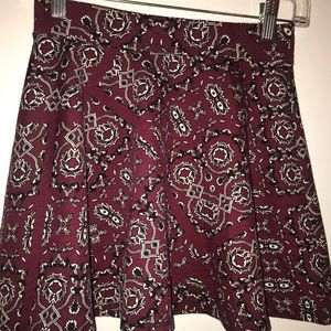Maroon paisley skirt